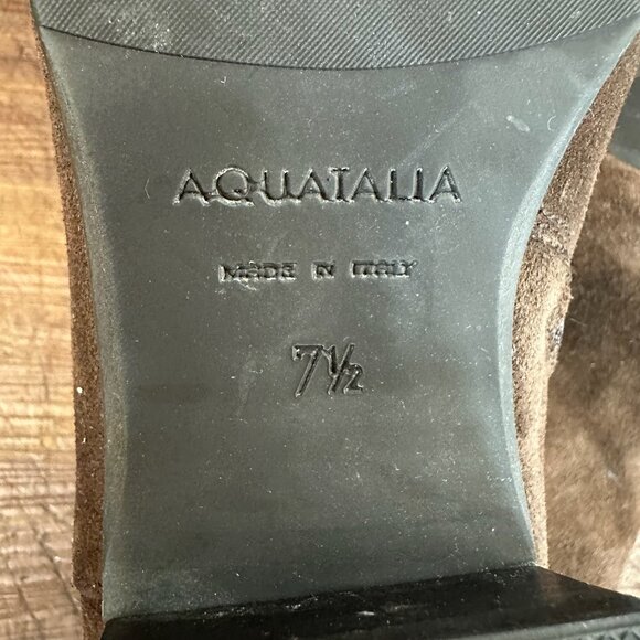 Aquatalia Fuoco Brown Suede Boots Bootie 7.5 - Picture 10 of 12